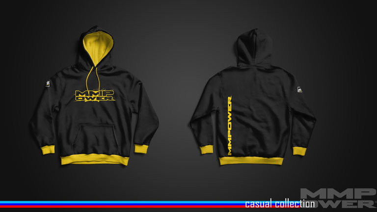MMPower Özel Tasarım SweatShirt (Hoodie) Siyah Sarı Logolu